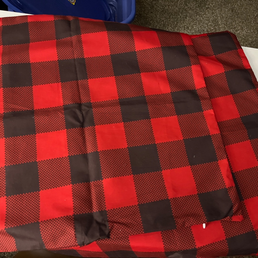 Buffalo Plaid set of 2 Red and Black Accent Pillow Cover Two sided
